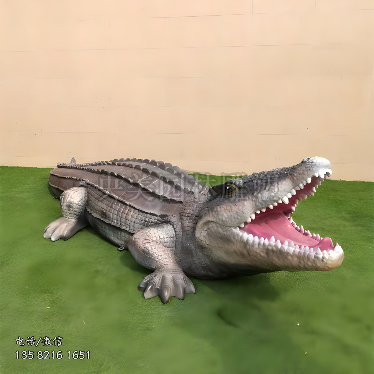 玻璃鋼鱷魚雕塑