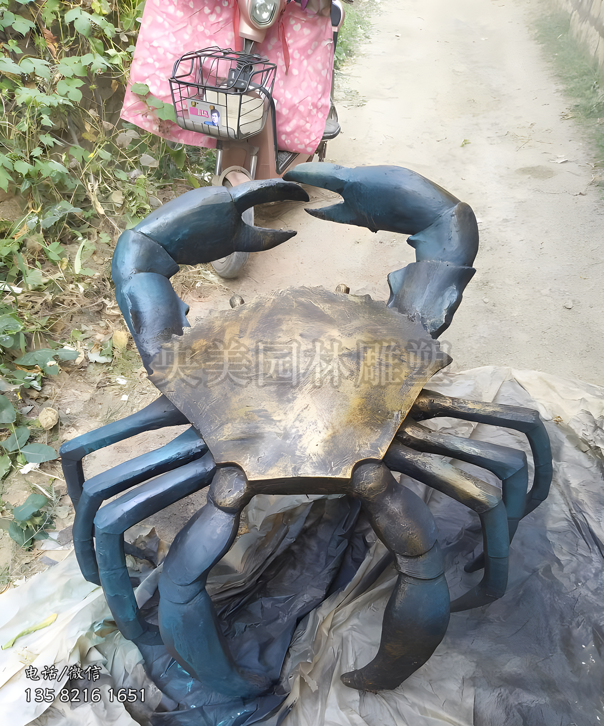 鑄銅玻璃鋼仿真螃蟹雕塑