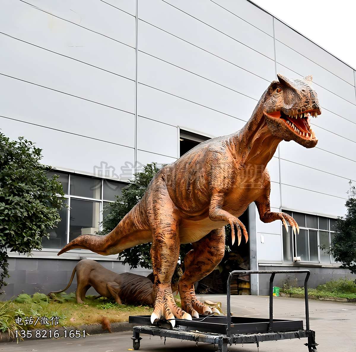 玻璃鋼寫實仿生霸王龍雕塑