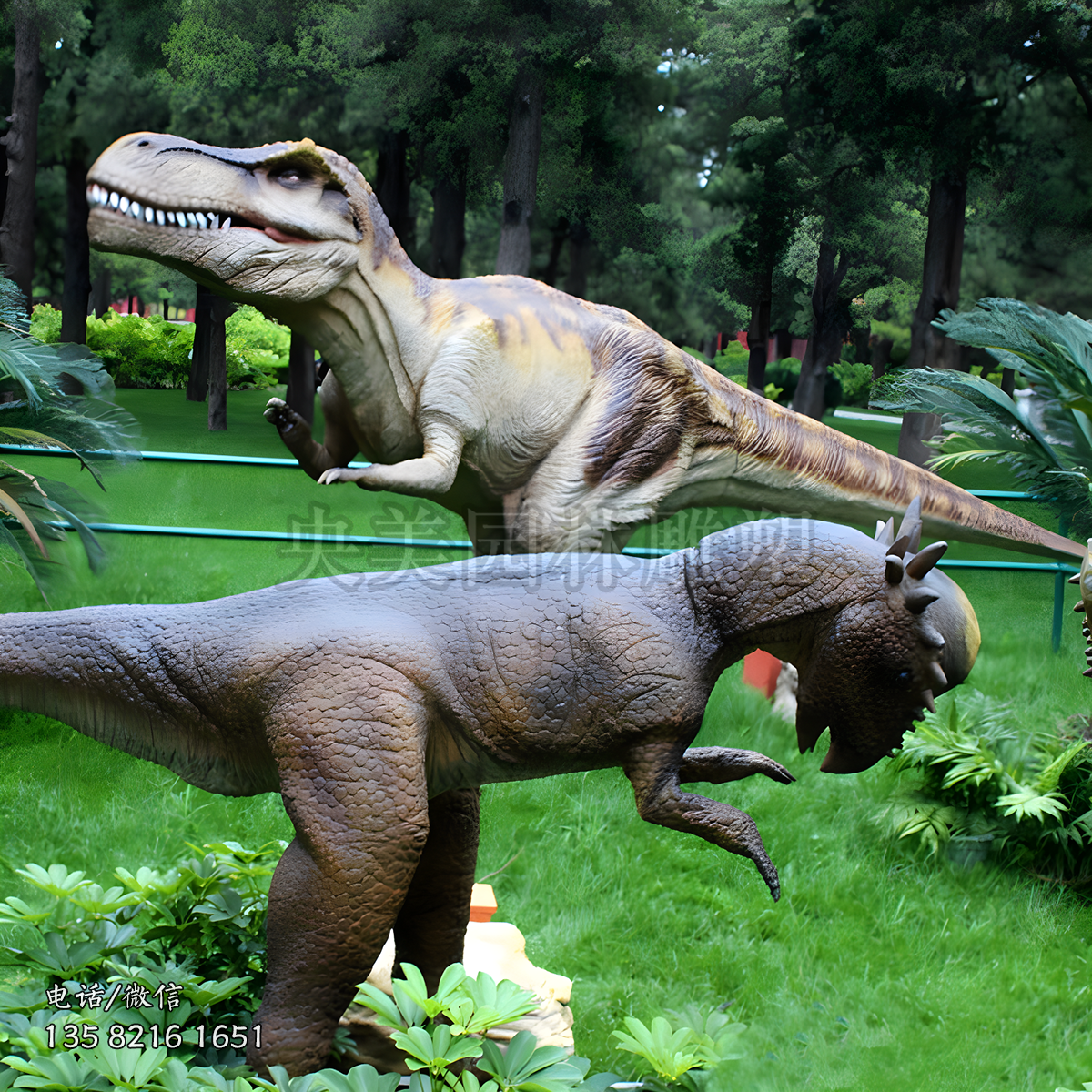 寫實恐龍玻璃鋼仿真雕塑