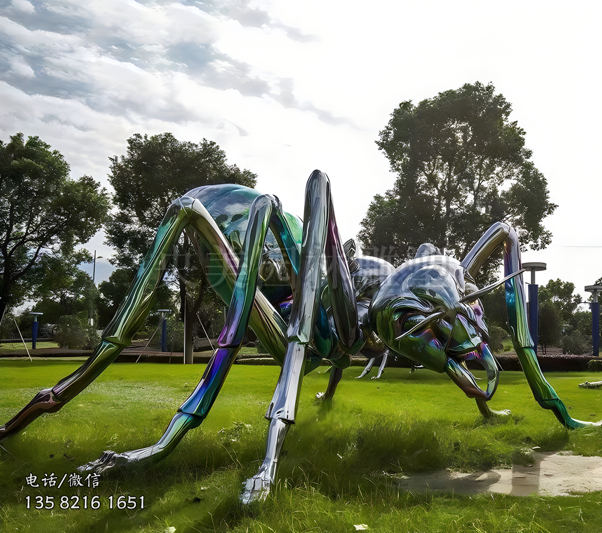 噴鍍不銹鋼螞蟻雕塑