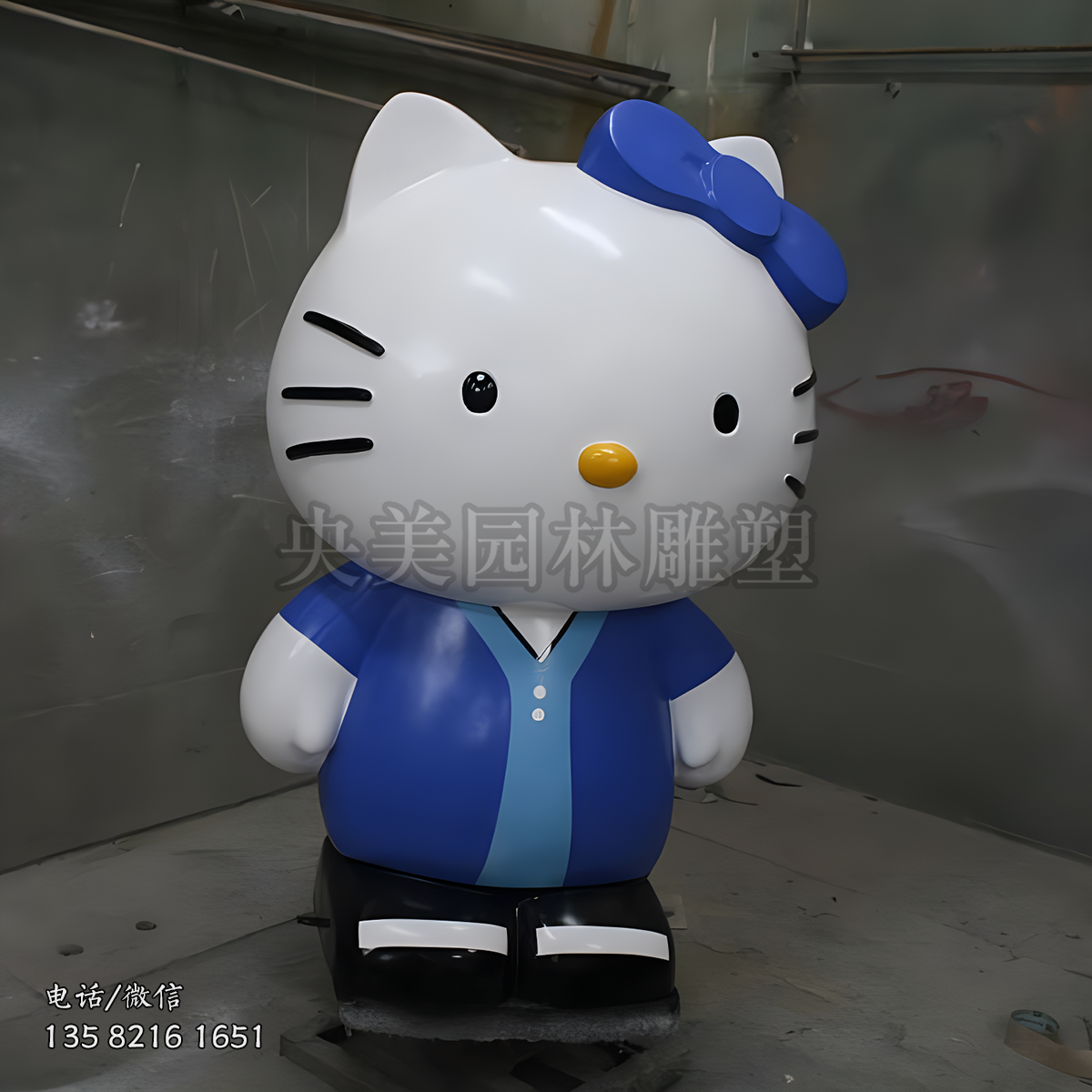 中性HelloKitty貓雕塑