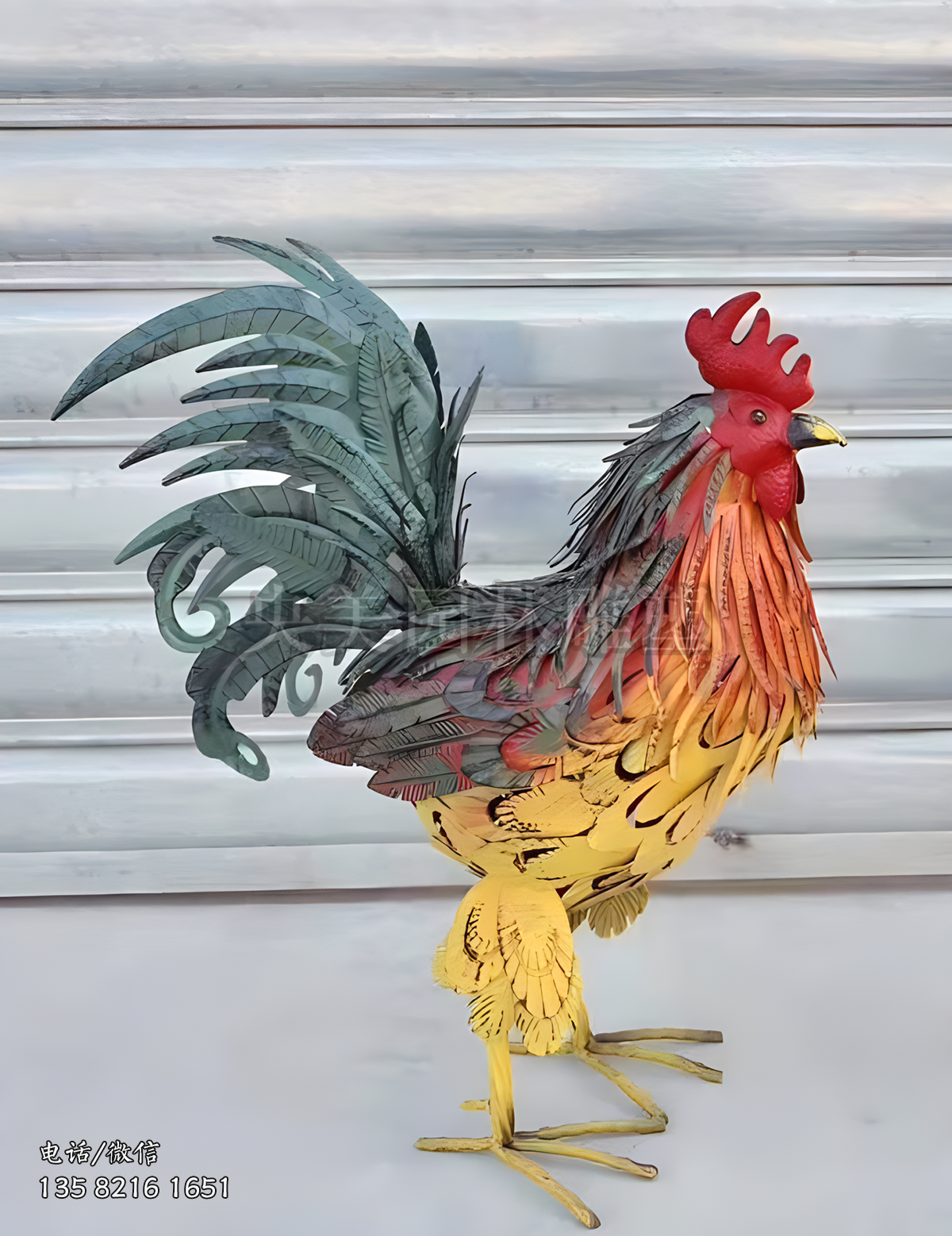 不銹鋼仿真公雞雕塑
