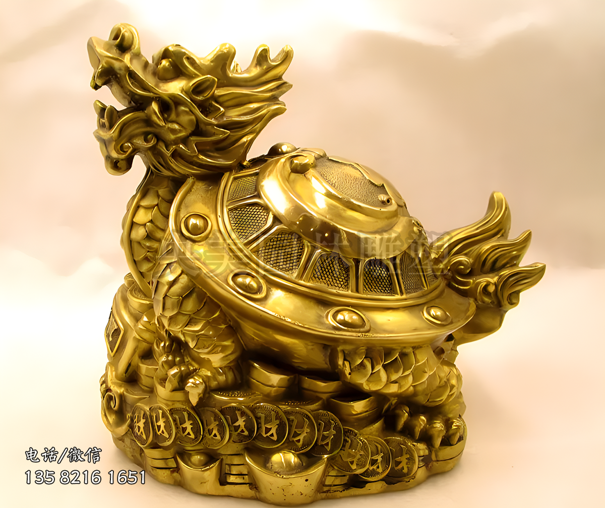 招財(cái)進(jìn)寶龍龜?shù)袼軘[件