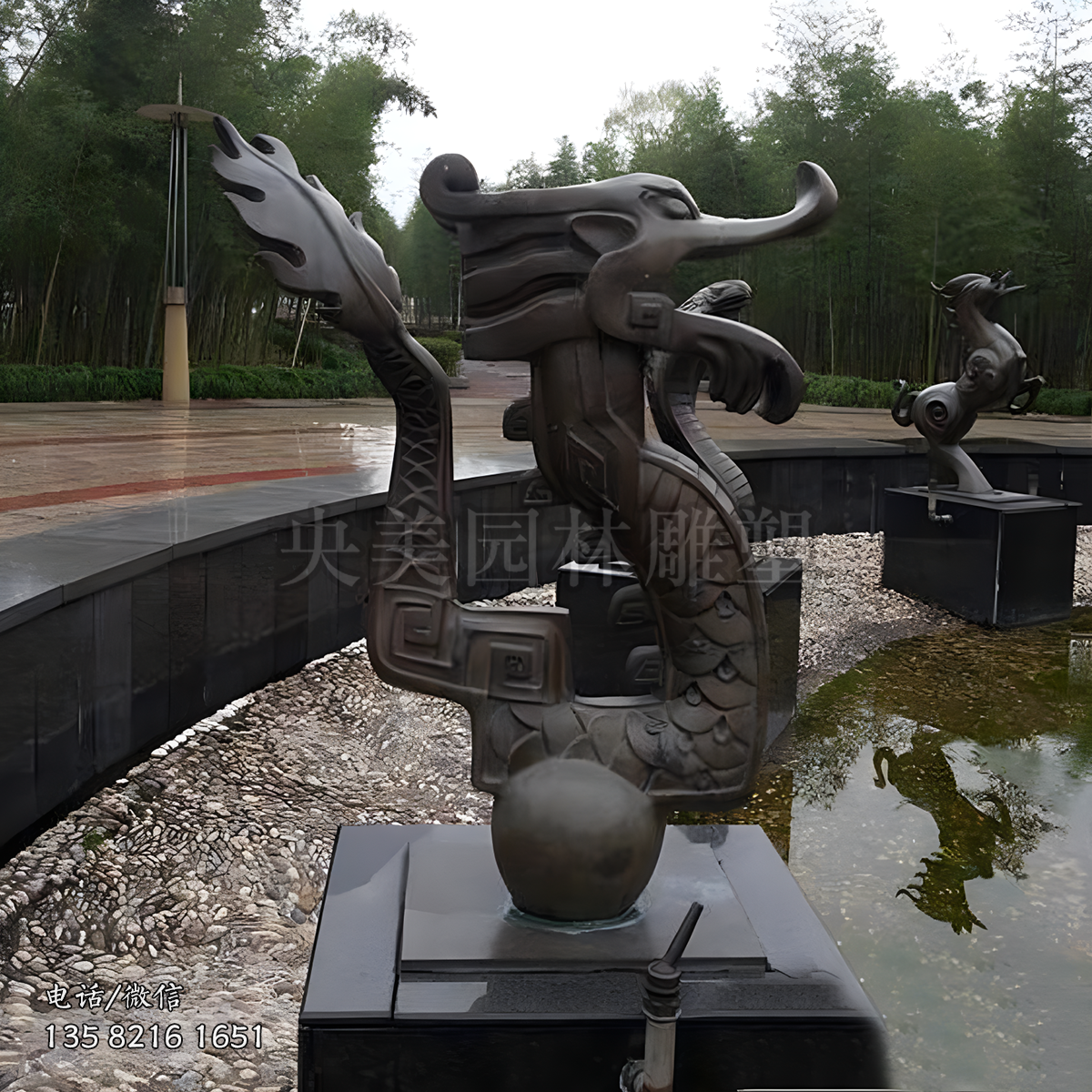 辰龍抽象肖龍雕塑