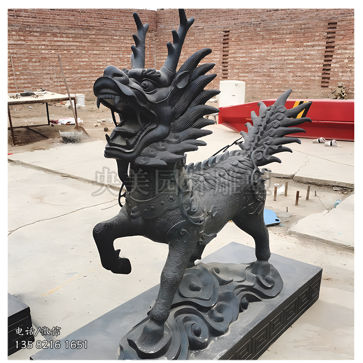 銅麒麟仿古圣獸雕塑