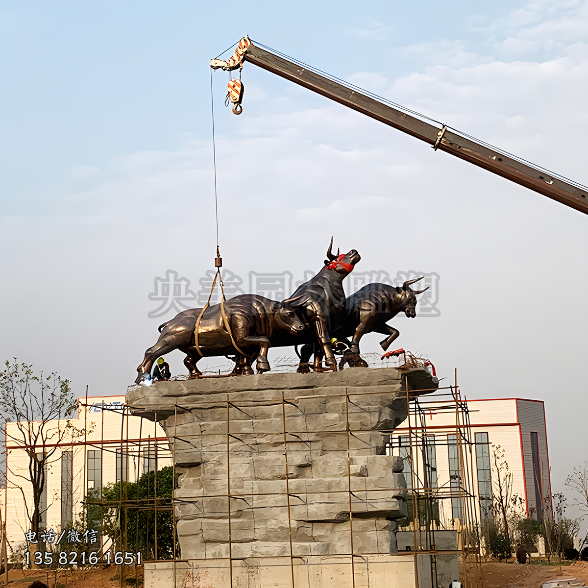 銅雕牛景觀雕塑
