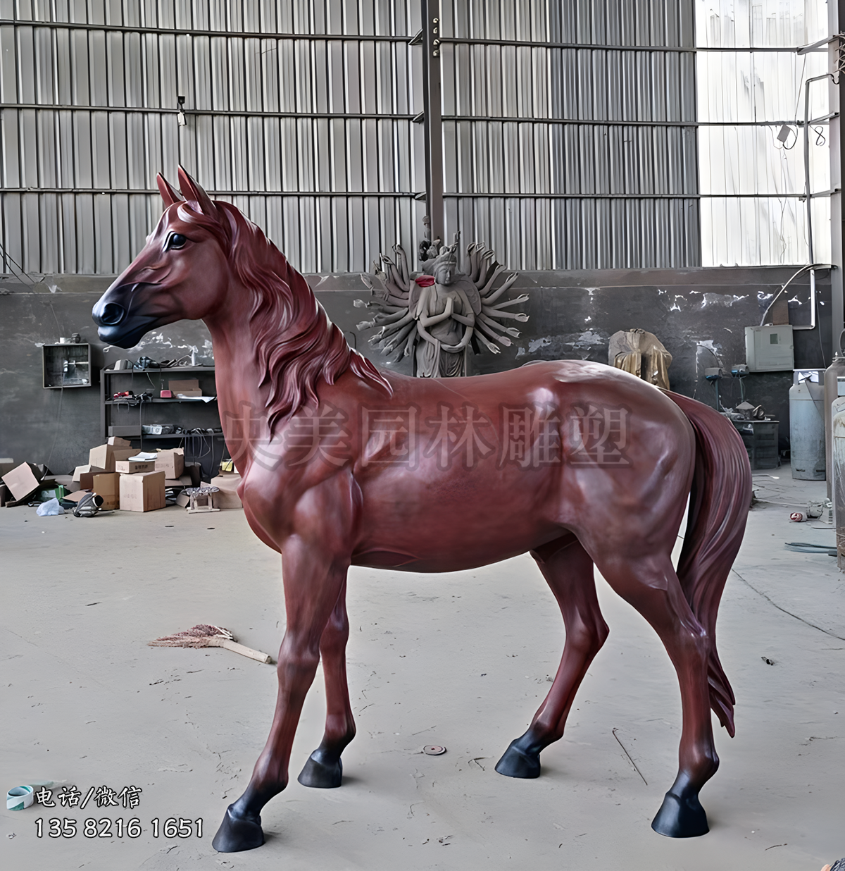 仿真馬雕塑