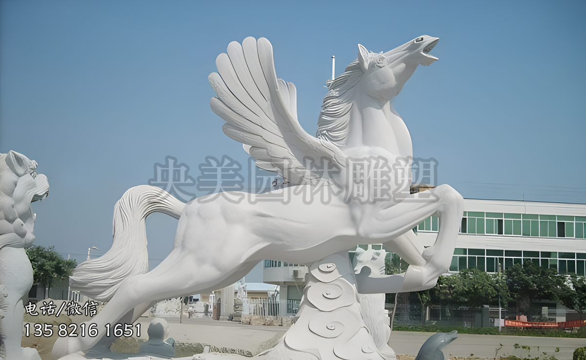 大理石飛馬石雕