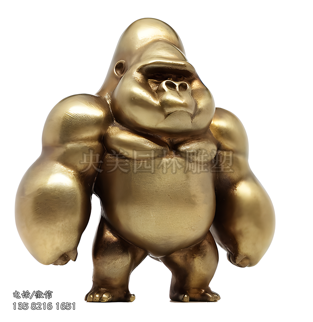純銅鑄造大猩猩雕塑