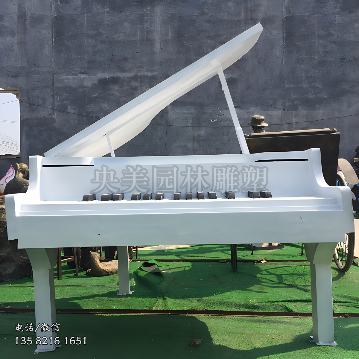 仿真鋼琴玻璃鋼雕塑擺件