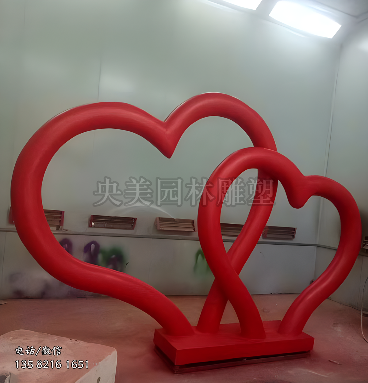 心形不銹鋼愛(ài)心雕塑擺件