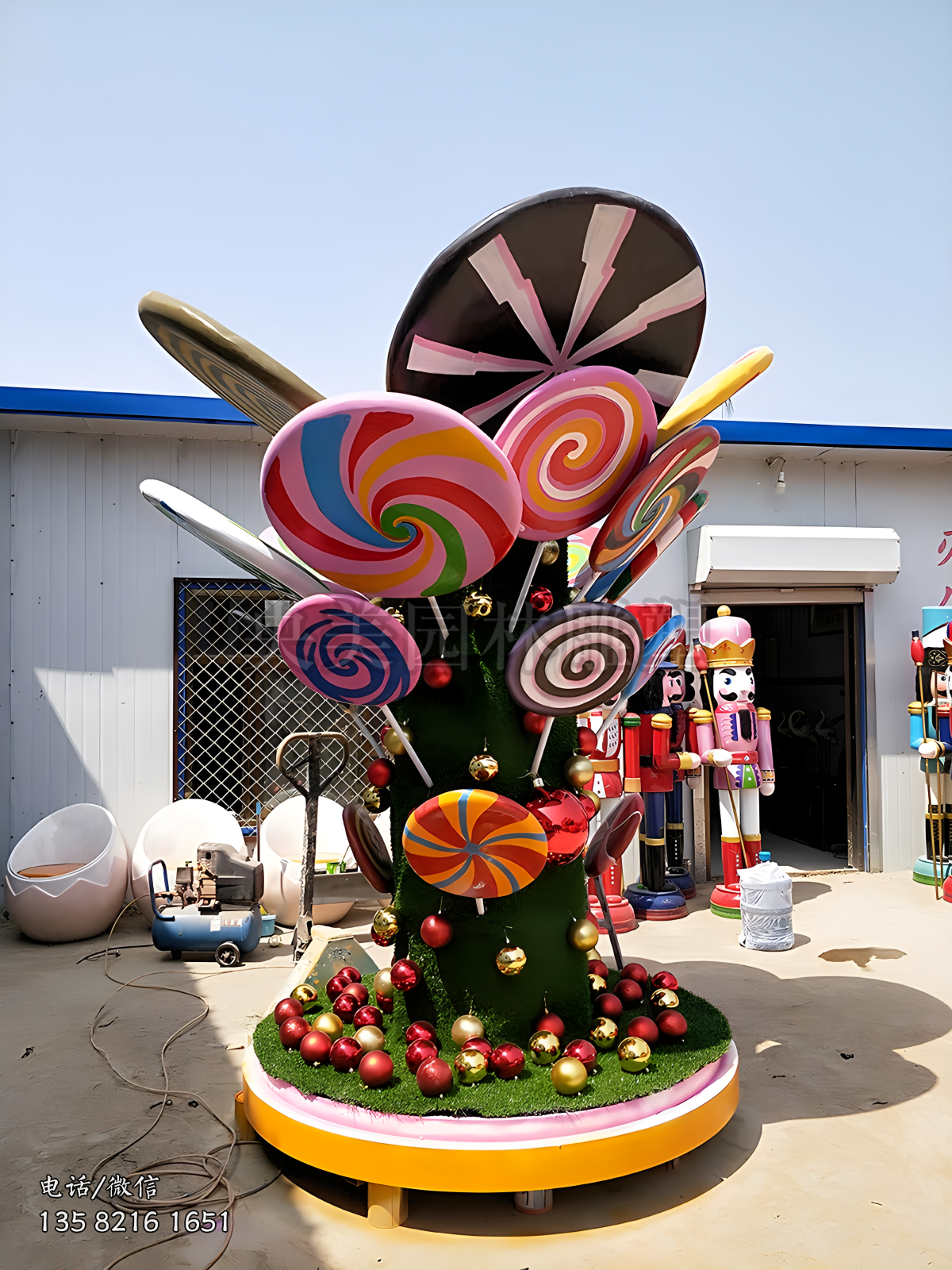 商場美陳裝飾棒棒糖雕塑擺件