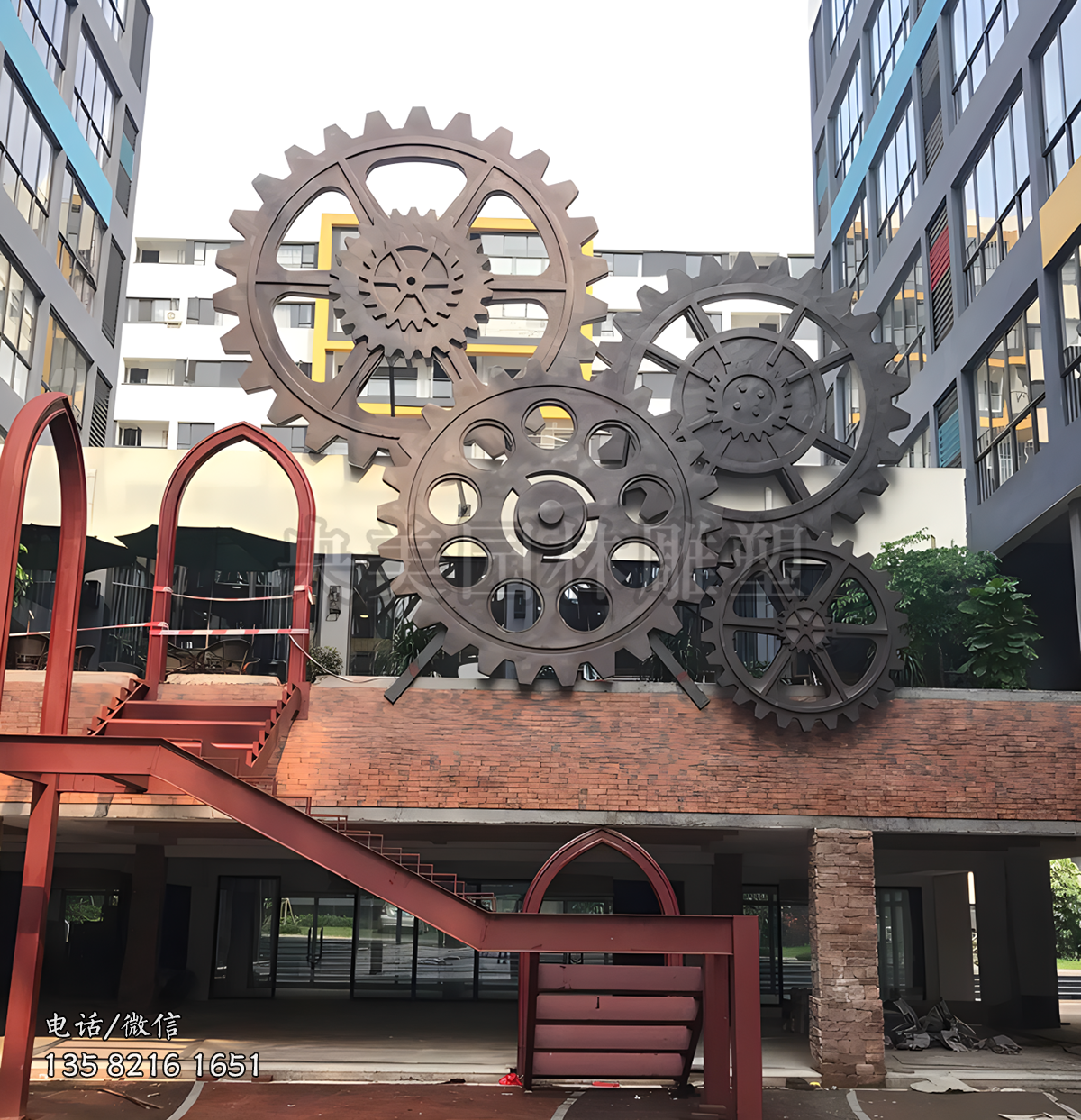 齒輪造型門頭裝飾雕塑
