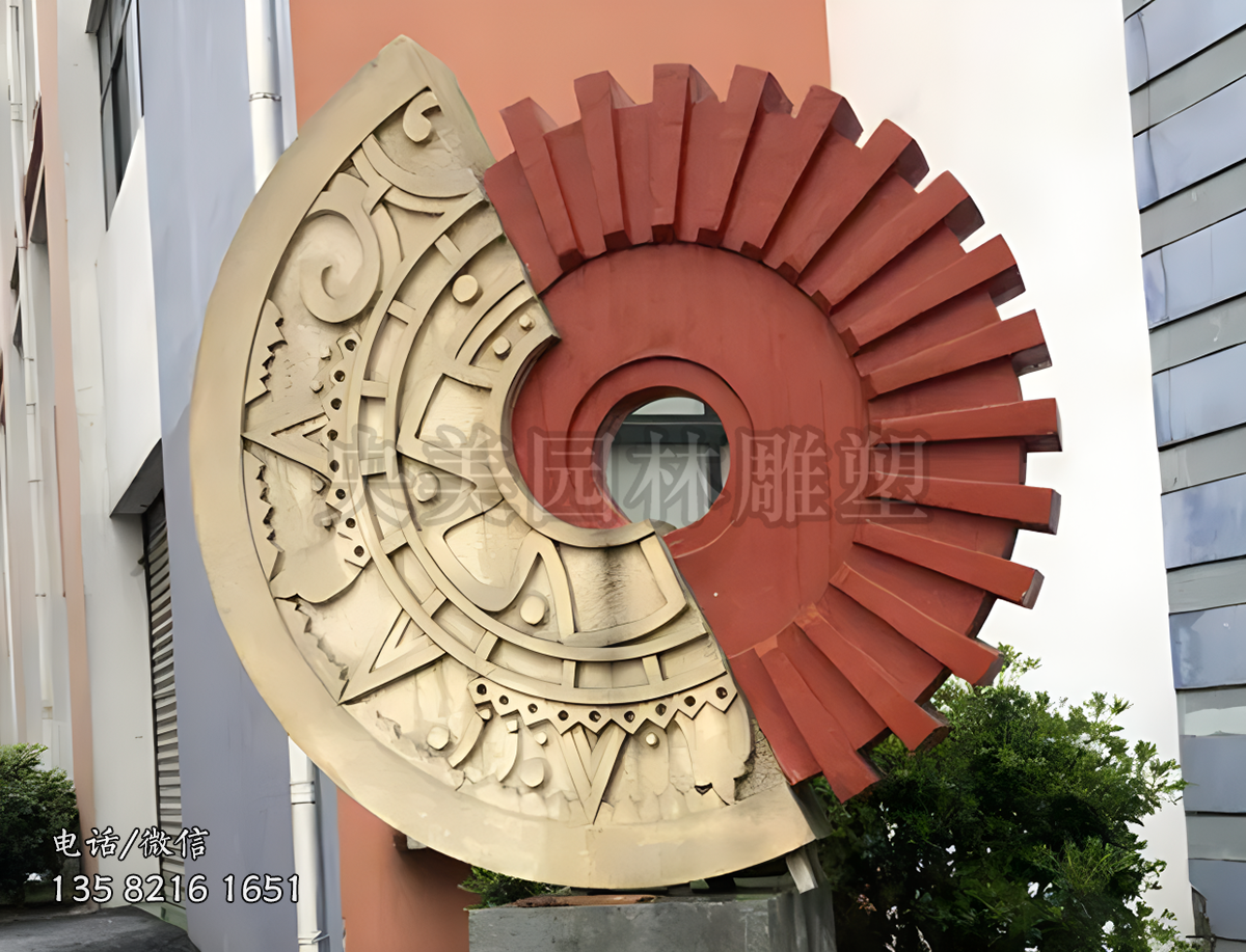 創(chuàng)意不銹鋼齒輪雕塑