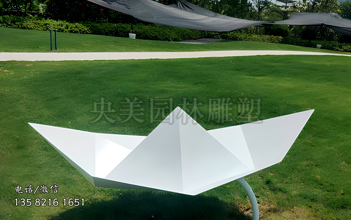 折紙船不銹鋼雕塑