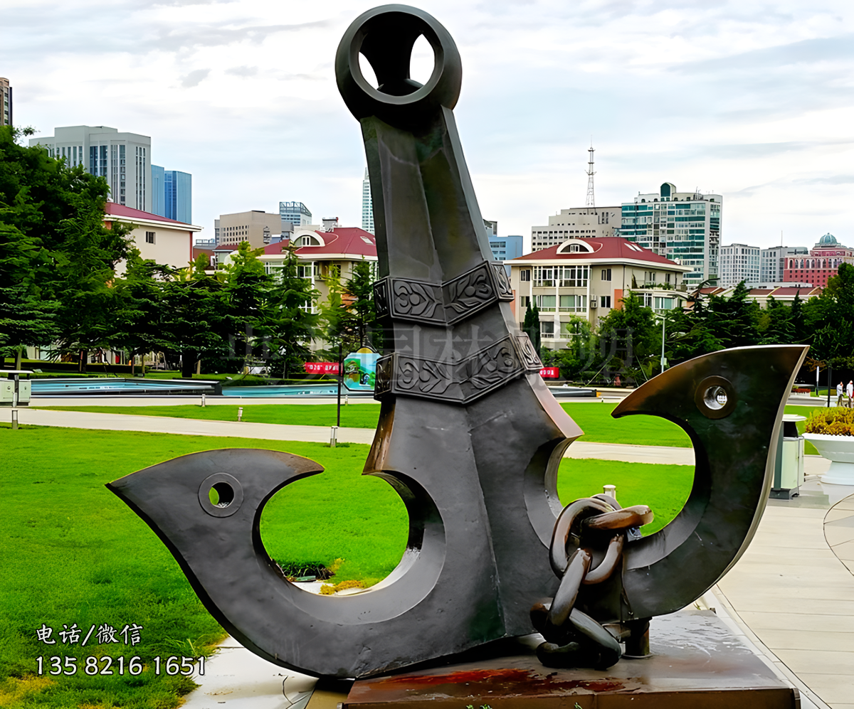 不銹鋼船錨景觀擺件