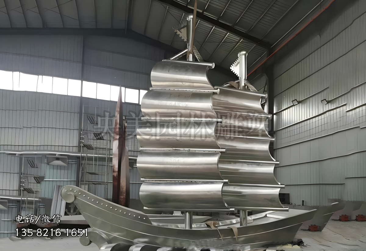 不銹鋼帆船雕塑