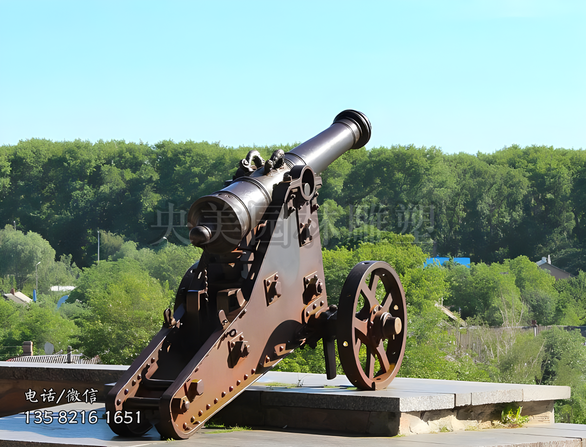 鑄鐵大炮景觀雕塑擺件