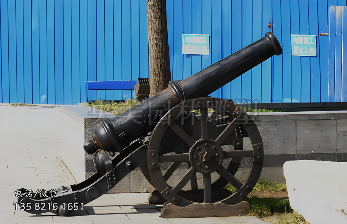 鑄銅大炮雕塑擺件