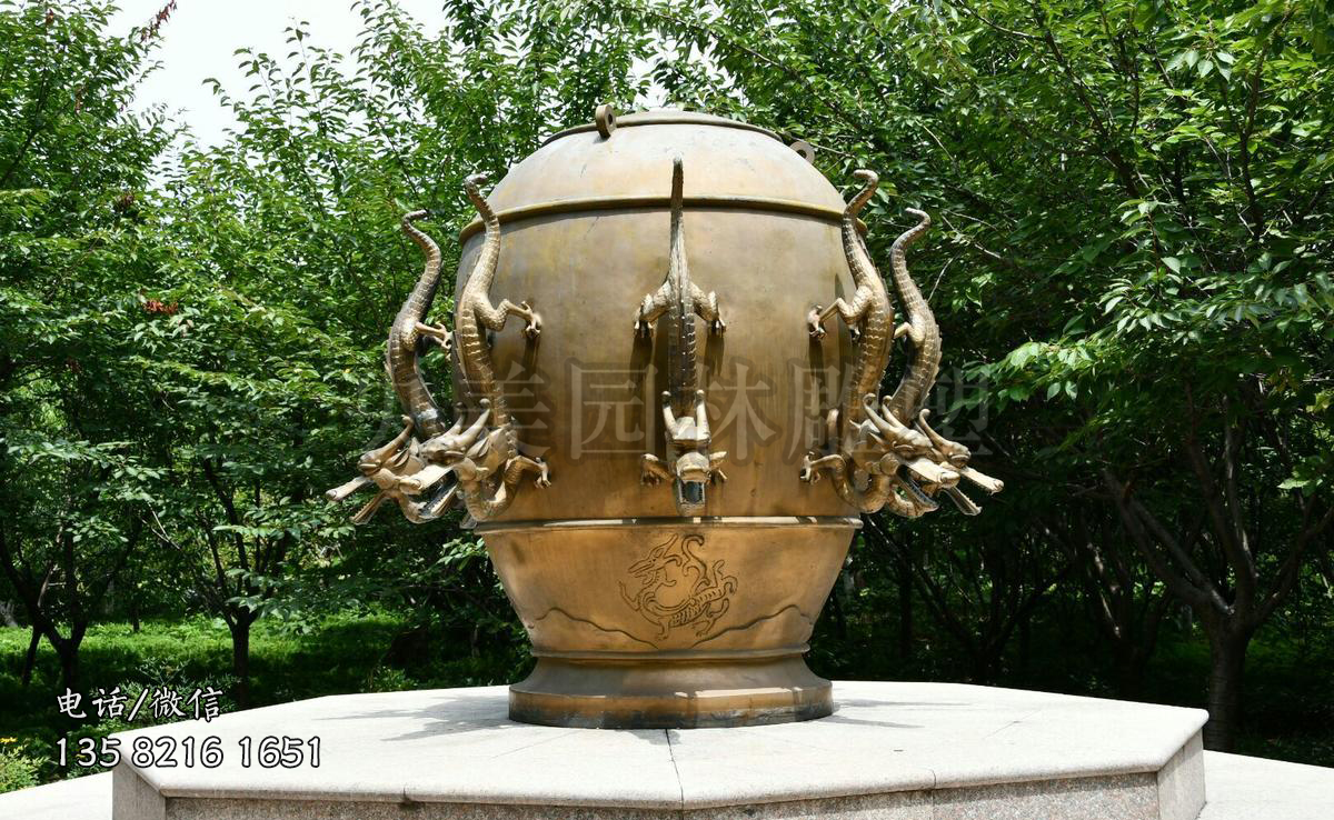 純銅地動儀景觀銅雕