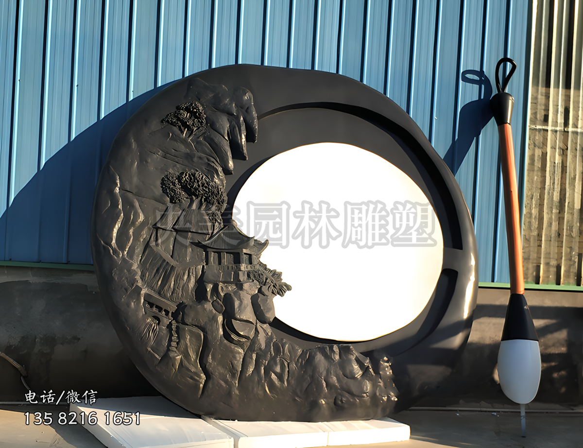 玻璃鋼仿真毛筆、硯臺(tái)雕塑