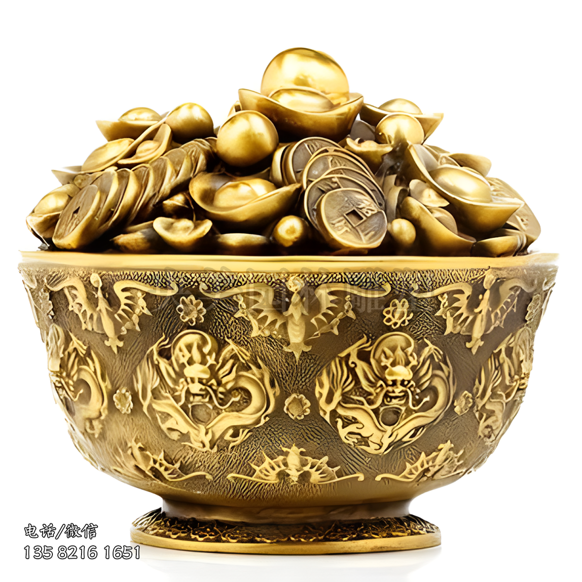 聚寶盆銅雕