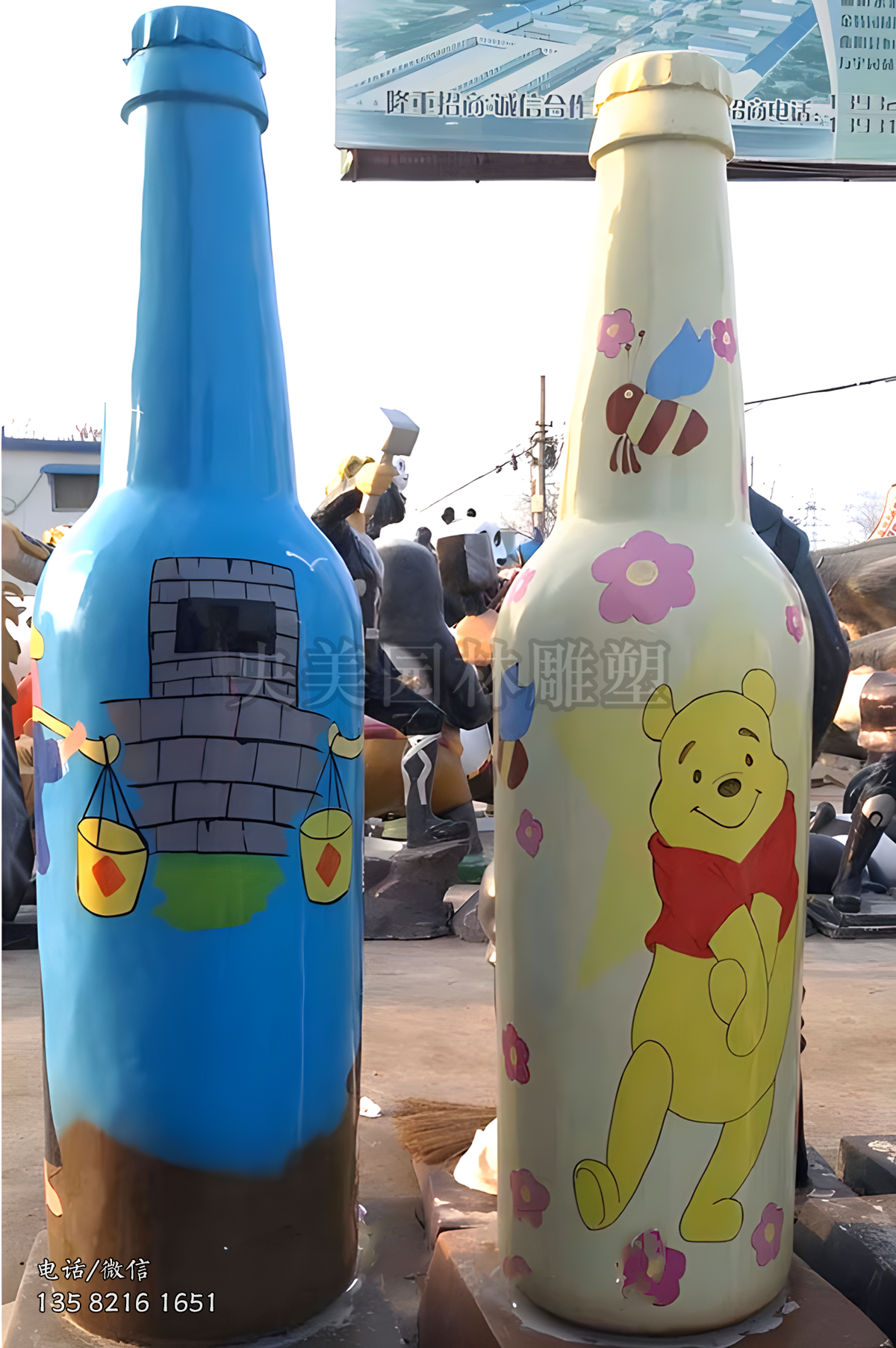 玻璃鋼彩繪飲料瓶子